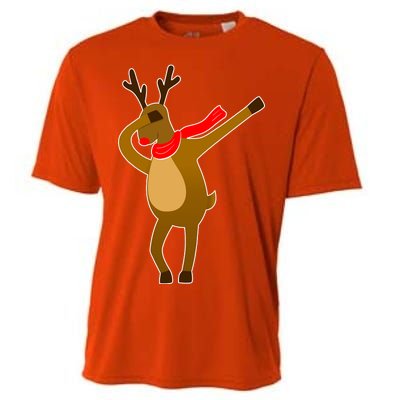 Dabbing Red Nose Reindeer Christmas Cooling Performance Crew T-Shirt