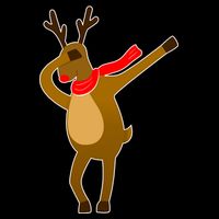Dabbing Red Nose Reindeer Christmas Backpack