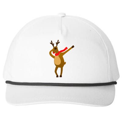 Dabbing Red Nose Reindeer Christmas Snapback Five-Panel Rope Hat