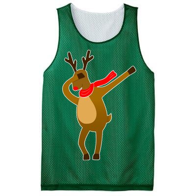 Dabbing Red Nose Reindeer Christmas Mesh Reversible Basketball Jersey Tank