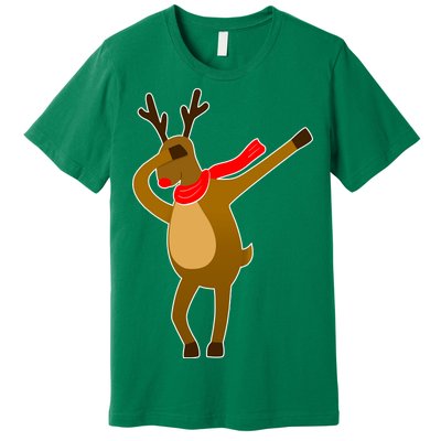 Dabbing Red Nose Reindeer Christmas Premium T-Shirt