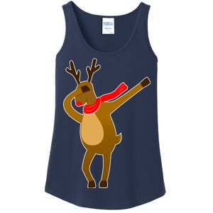 Dabbing Red Nose Reindeer Christmas Ladies Essential Tank