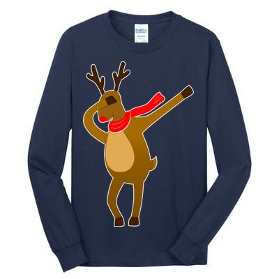 Dabbing Red Nose Reindeer Christmas Tall Long Sleeve T-Shirt