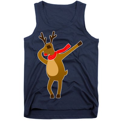 Dabbing Red Nose Reindeer Christmas Tank Top