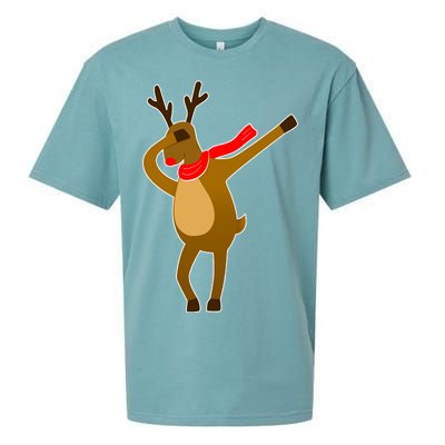 Dabbing Red Nose Reindeer Christmas Sueded Cloud Jersey T-Shirt