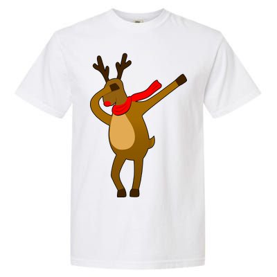 Dabbing Red Nose Reindeer Christmas Garment-Dyed Heavyweight T-Shirt