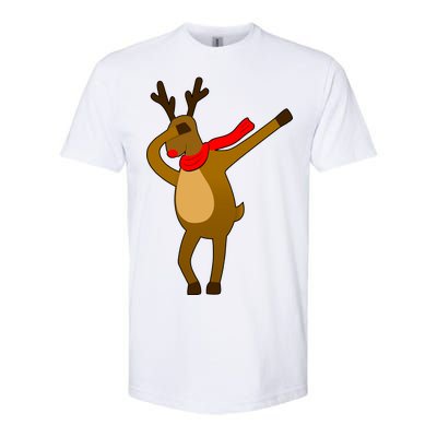 Dabbing Red Nose Reindeer Christmas Softstyle CVC T-Shirt