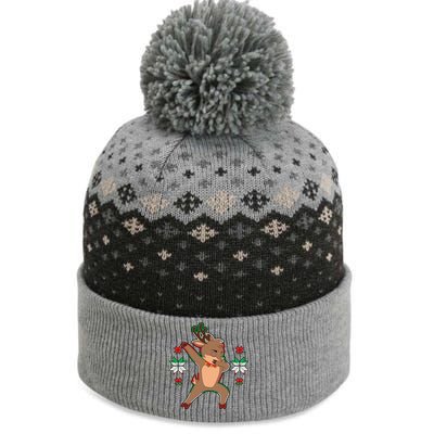 Dabbing Reindeer The Baniff Cuffed Pom Beanie