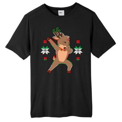 Dabbing Reindeer Tall Fusion ChromaSoft Performance T-Shirt