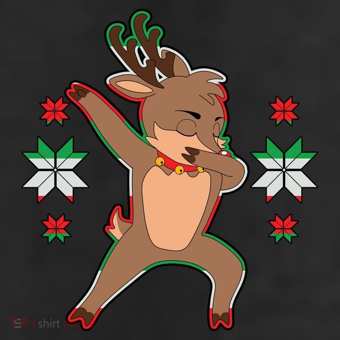 Dabbing Reindeer 11oz C Handle Ceramic Mug