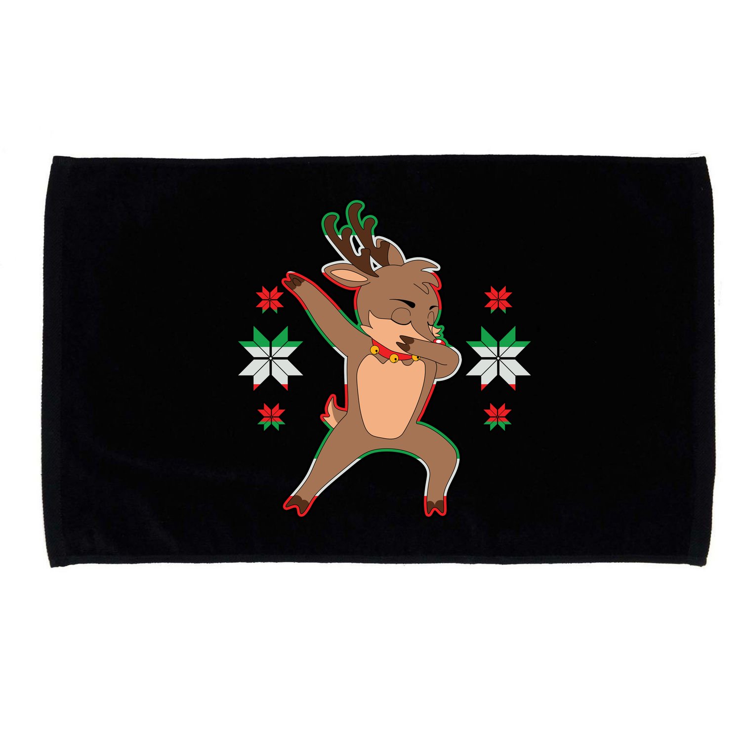 Dabbing Reindeer Microfiber Hand Towel