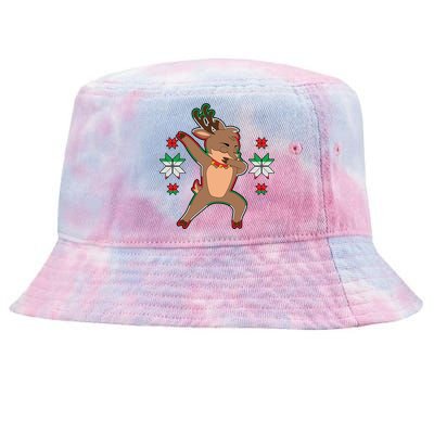 Dabbing Reindeer Tie-Dyed Bucket Hat