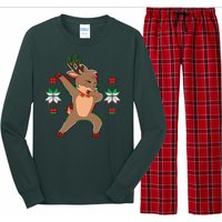 Dabbing Reindeer Long Sleeve Pajama Set