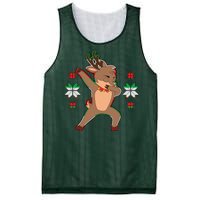 Dabbing Reindeer Mesh Reversible Basketball Jersey Tank