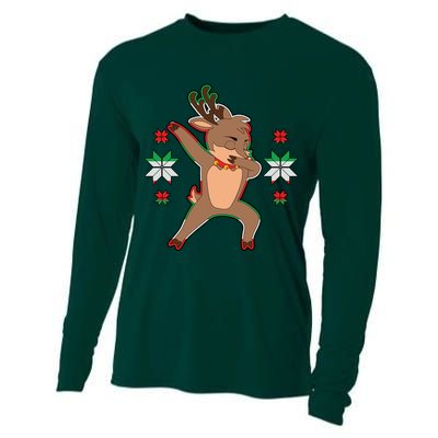 Dabbing Reindeer Cooling Performance Long Sleeve Crew