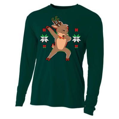 Dabbing Reindeer Cooling Performance Long Sleeve Crew