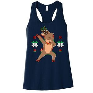 Dabbing Reindeer Women's Racerback Tank