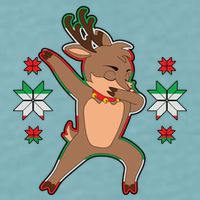Dabbing Reindeer Sueded Cloud Jersey T-Shirt