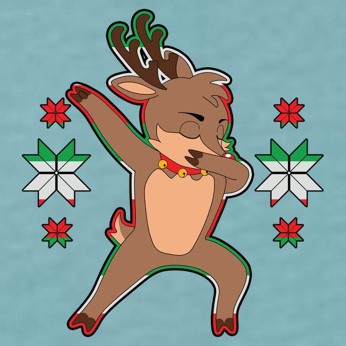 Dabbing Reindeer Sueded Cloud Jersey T-Shirt
