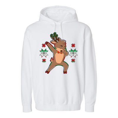 Dabbing Reindeer Garment-Dyed Fleece Hoodie