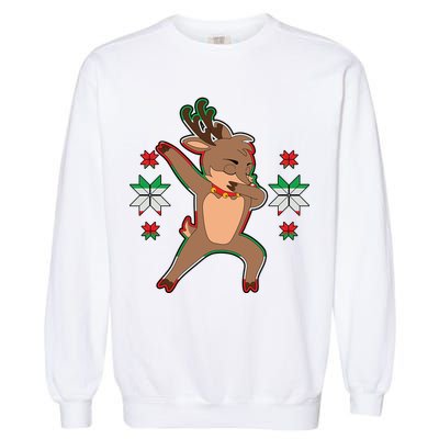 Dabbing Reindeer Garment-Dyed Sweatshirt