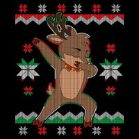 Dabbing Reindeer Ugly Christmas USA-Made Doggie Bandana