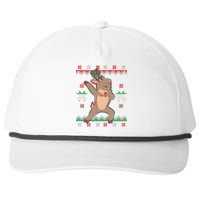 Dabbing Reindeer Ugly Christmas Snapback Five-Panel Rope Hat