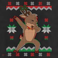 Dabbing Reindeer Ugly Christmas 11oz C Handle Ceramic Mug