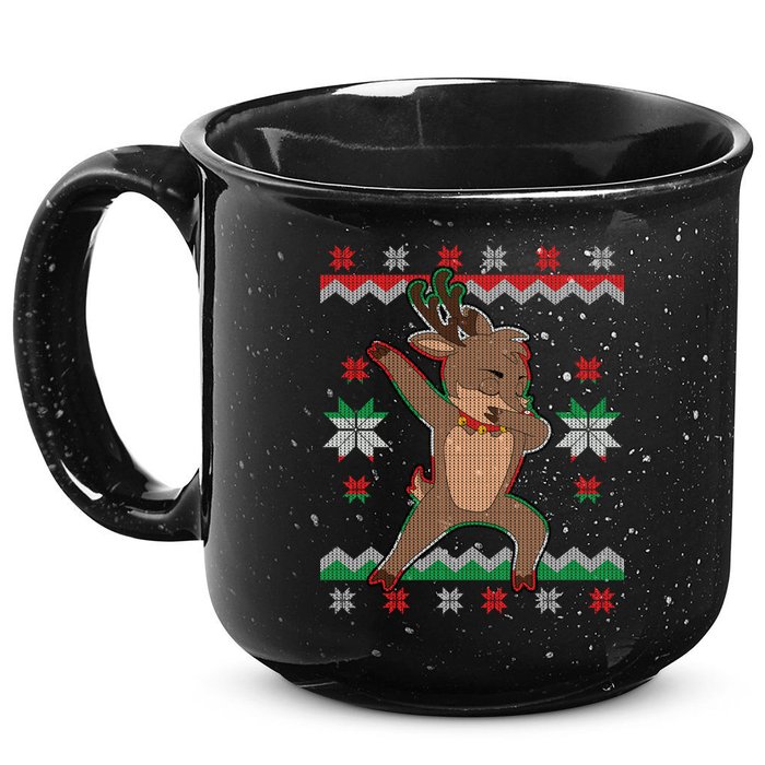 Dabbing Reindeer Ugly Christmas 15oz Campfire Ceramic Mug