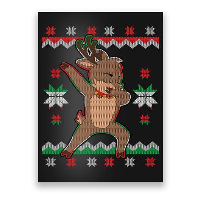 Dabbing Reindeer Ugly Christmas Poster