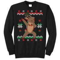 Dabbing Reindeer Ugly Christmas Tall Sweatshirt