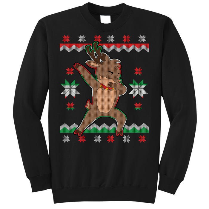 Dabbing Reindeer Ugly Christmas Tall Sweatshirt