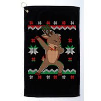 Dabbing Reindeer Ugly Christmas Golf Towel