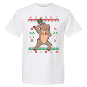 Dabbing Reindeer Ugly Christmas Garment-Dyed Heavyweight T-Shirt