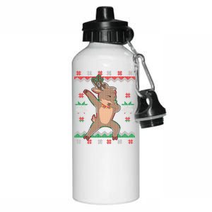 Dabbing Reindeer Ugly Christmas Aluminum Water Bottle