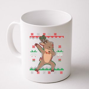 Dabbing Reindeer Ugly Christmas Coffee Mug