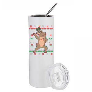 Dabbing Reindeer Ugly Christmas Stainless Steel Tumbler