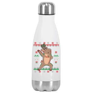 Dabbing Reindeer Ugly Christmas Stainless Steel Insulated Water Bottle