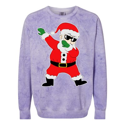 Dabbing Santa Colorblast Crewneck Sweatshirt