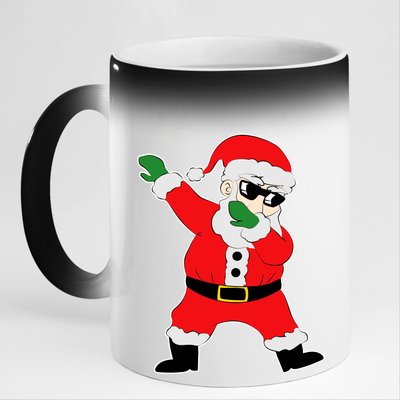 Dabbing Santa 11oz Black Color Changing Mug