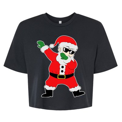 Dabbing Santa Bella+Canvas Jersey Crop Tee