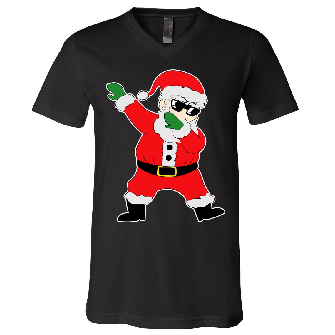 Dabbing Santa V-Neck T-Shirt