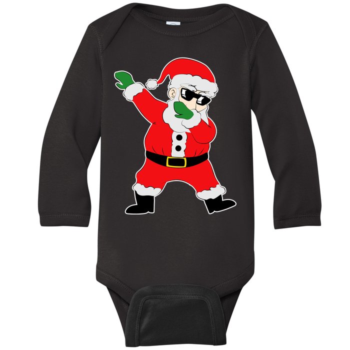 Dabbing Santa Baby Long Sleeve Bodysuit