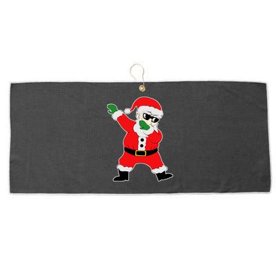 Dabbing Santa Large Microfiber Waffle Golf Towel