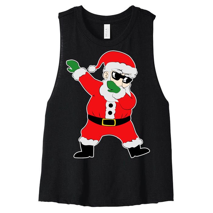 Dabbing Santa Women's Racerback Cropped Tank