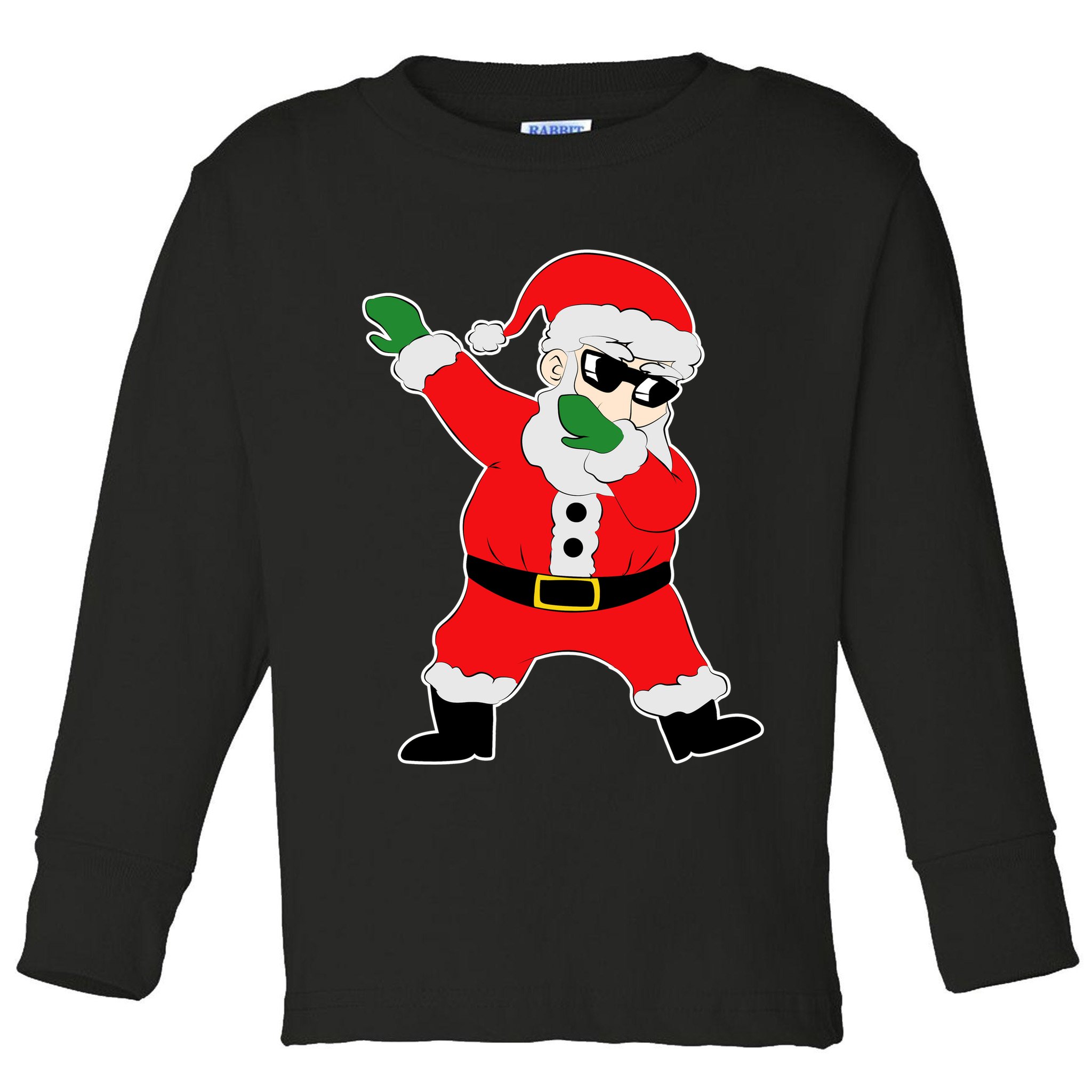 Dabbing Santa Toddler Long Sleeve Shirt