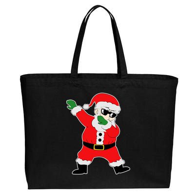 Dabbing Santa Cotton Canvas Jumbo Tote