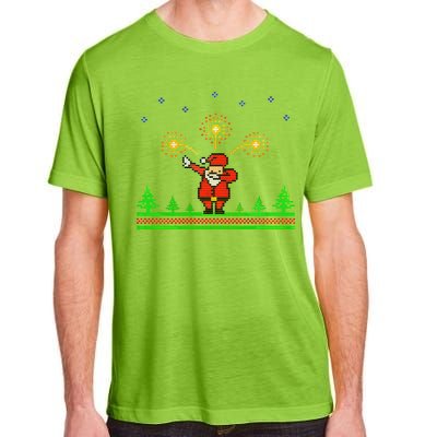 Dabbing Santa 8-Bit Ugly Christmas Adult ChromaSoft Performance T-Shirt