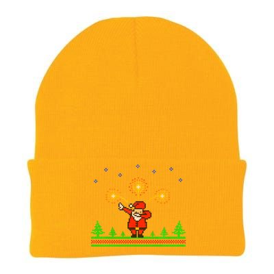 Dabbing Santa 8-Bit Ugly Christmas Knit Cap Winter Beanie