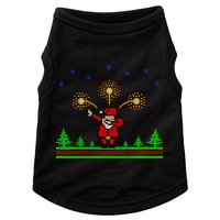Dabbing Santa 8-Bit Ugly Christmas Doggie Tank